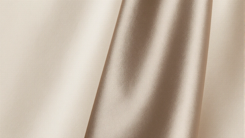 Detalle macro de texturas contrastantes en tejidos profesionales mostrando lino mate y satén brillante